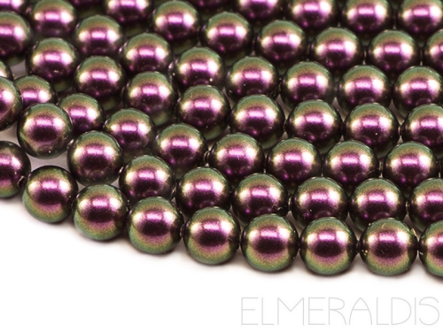 4mm Swarovski® Crystal Pearls Iridescent Purple violett 10x