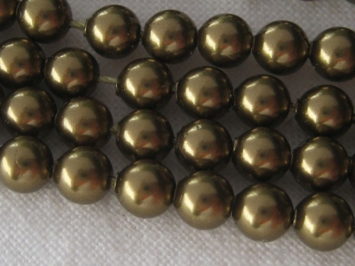 6mm 10x Swarovski® Crystal Pearls Antique Brass