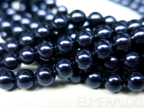 8mm Swarovski® Crystal Pearls Night Blue blau 10x