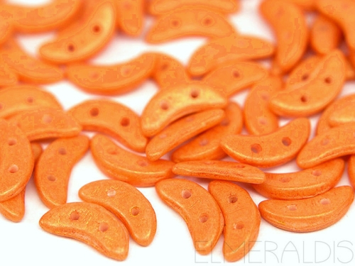 10mm CzechMates™ Crescent Tangerine Pacifica 5g