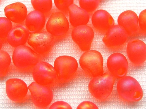 10g Miyuki Drop Beads Matte Orange AB