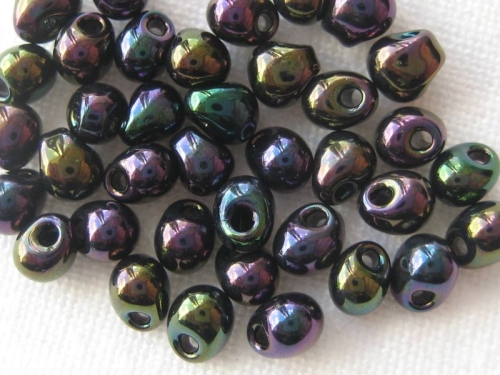 10g Miyuki Drop Beads Metal Dark Plum Iris