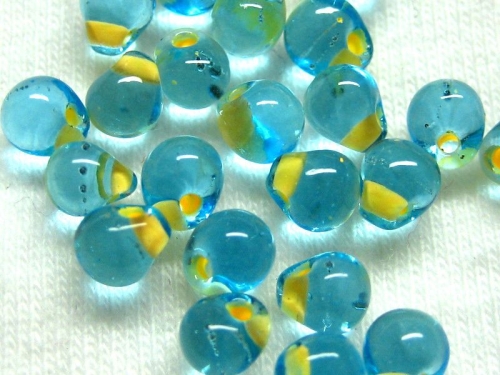10g Miyuki Drop Beads Peach Light Blue