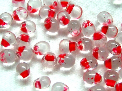 10g Miyuki Drop Beads Red Lined Crystal