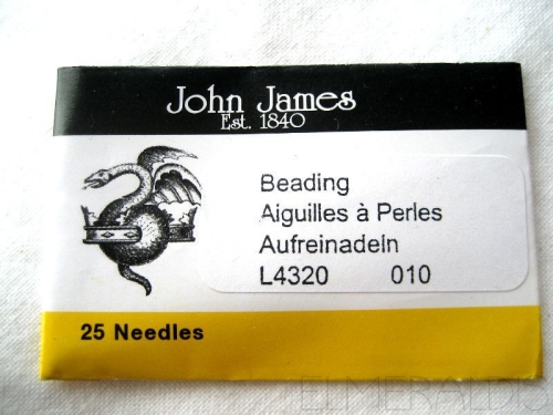 John James Aufreihnadeln Beading Needles Grösse 10 Perlennadeln 5x