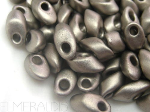 7mm Long Magatama Miyuki Metallic Silver Matte silberfarben 5g