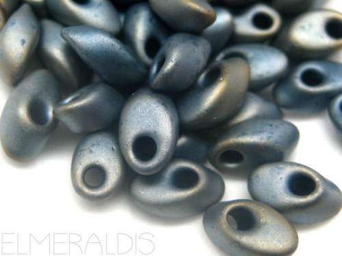 7mm 10g Miyuki Long Magatama Metal Silver Grey