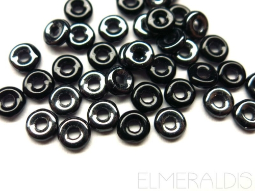 O Beads® Jet Vacuum Hematite schwarz black 2g