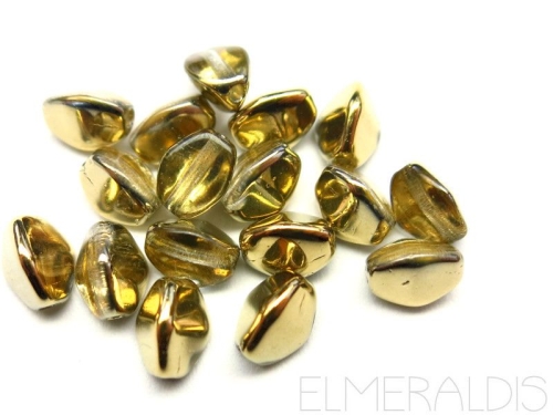 Pinch Beads Crystal Amber Goldfarben Glasperlen 5g