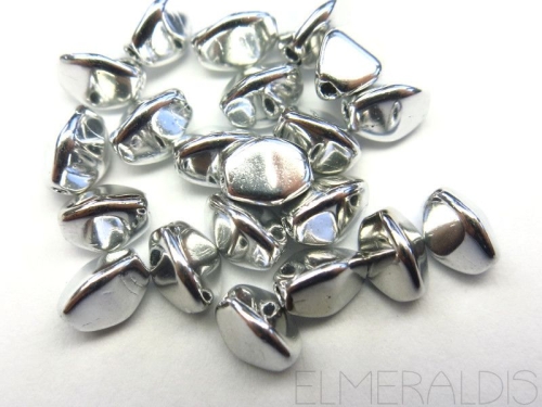 Pinch Beads Crystal Labrador Silver Silberfarben Glasperlen 5g