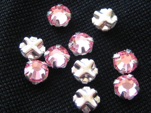 4mm Roses Montées Rosaline SS16 Glasperlen 10x