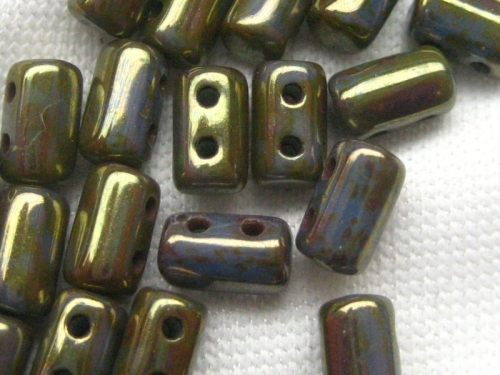 Rulla Beads Blue Turquoise Bronze türkis Glasperlen 10g