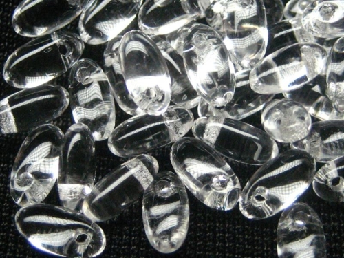 6mm Rizo Beads Crystal kristallklar Glasperlen 10g