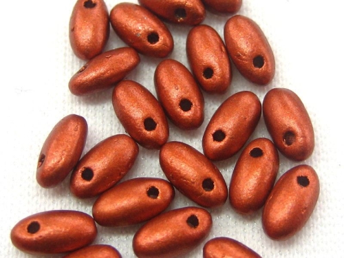 6mm Rizo Beads Matte Metallic Dark Copper Glasperlen 10g