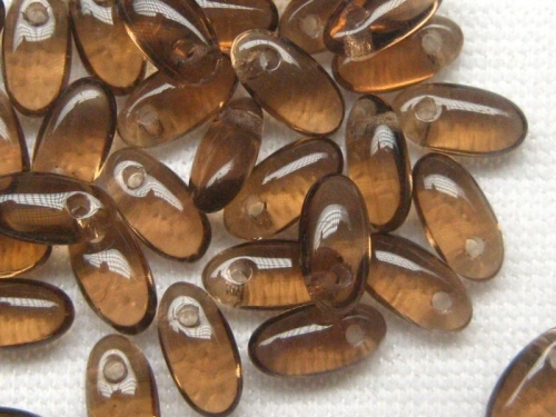 6mm Rizo Beads Smokey Topaz Glasperlen 10g