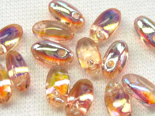 6mm Rizo Beads Rosaline AB Glasperlen 10g