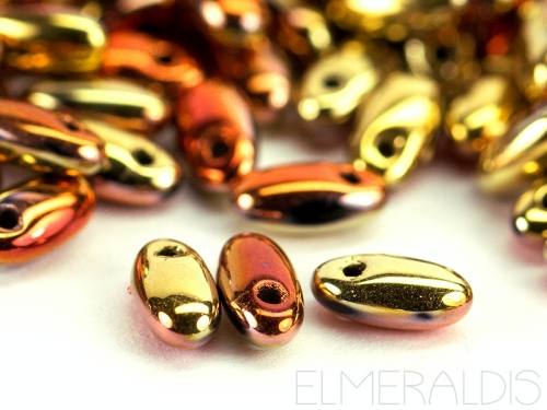 6mm Rizo Beads Jet California Gold Rush Copper 10g