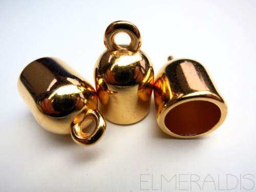 5mm Endkappen rund goldfarben Zamak 2x