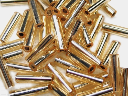 20mm Stiftperlen PRECIOSA Goldfarben Silbereinzug 10g