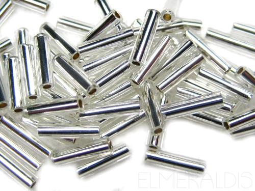 20mm Stiftperlen PRECIOSA Silberfarben Kristall Silbereinzug 10g