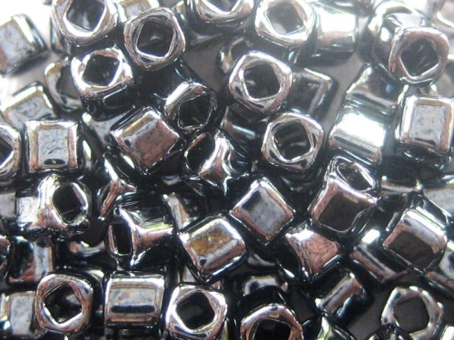 3mm Würfel Cubes TOHO Metallic Hematite grau 10g