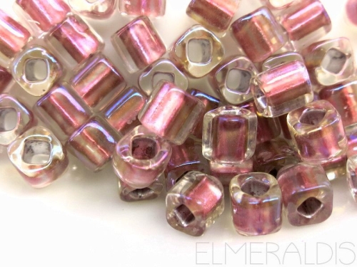 4mm Würfel Cubes TOHO Crystal Rose Lined 10g