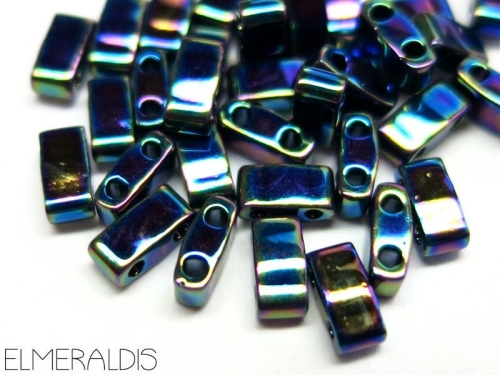 Tila Half Beads Miyuki Medium Blue Iris 5g