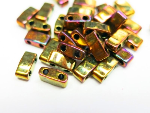 5g Tila Half Beads Miyuki Metallic Gold Iris