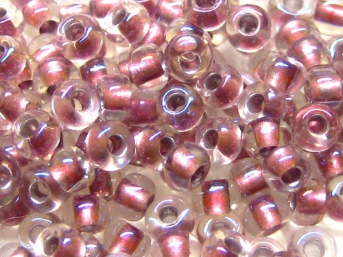 6/0 10g TOHO Rocailles Crystal Rose Gold Lined