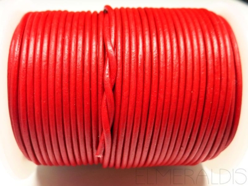 1 mm Lederband Red Rot 1 m
