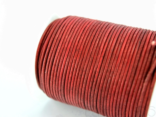 1,5 mm Lederband Red Vintage rot 1 m