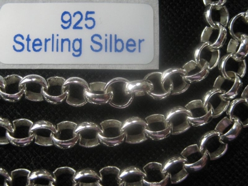 3,8 mm Ankerkette 925 Silber 10cm