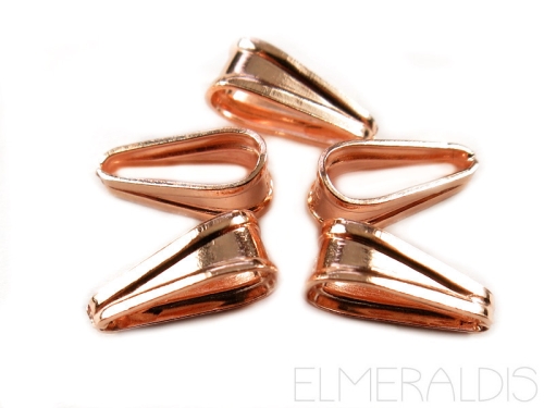 8,5 mm Schlaufe geschlossen 925 Silber Rosegold