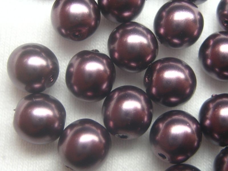 4mm Crystal Pearls Light Burgundy 20x