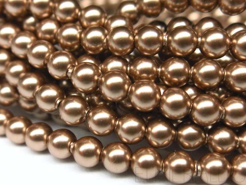 4mm Swarovski® Crystal Pearls Bronze 10x