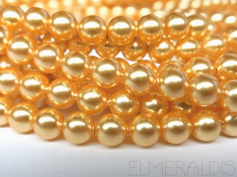 4mm 10x Swarovski® Crystal Pearls Gold