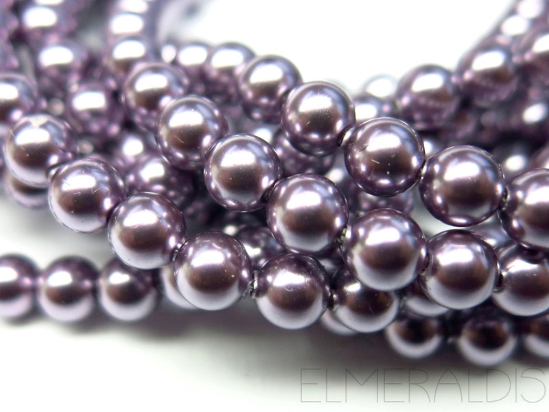 6mm Swarovski® Crystal Pearls Mauve violett 10x