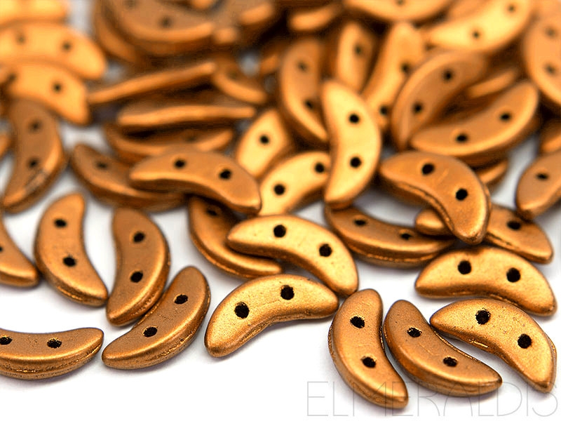 10mm CzechMates™ Crescent Antique Gold Metallic 5g