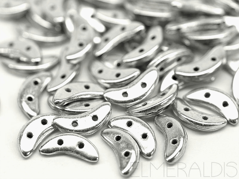 10mm CzechMates™ Crescent Silver Silber 5g