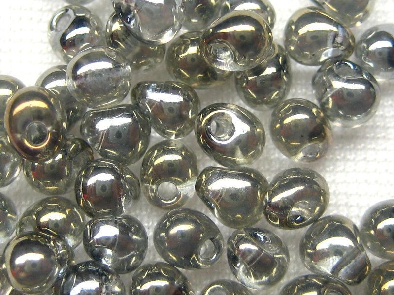 3,4 mm Drop Beads Miyuki Silver Gray Gold 10g