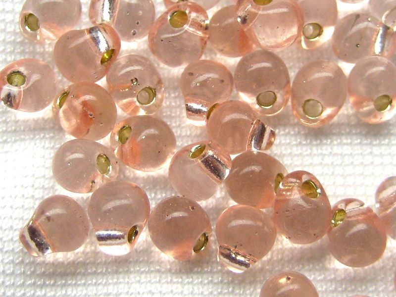 10g Miyuki Drop Beads Silver Light Blush