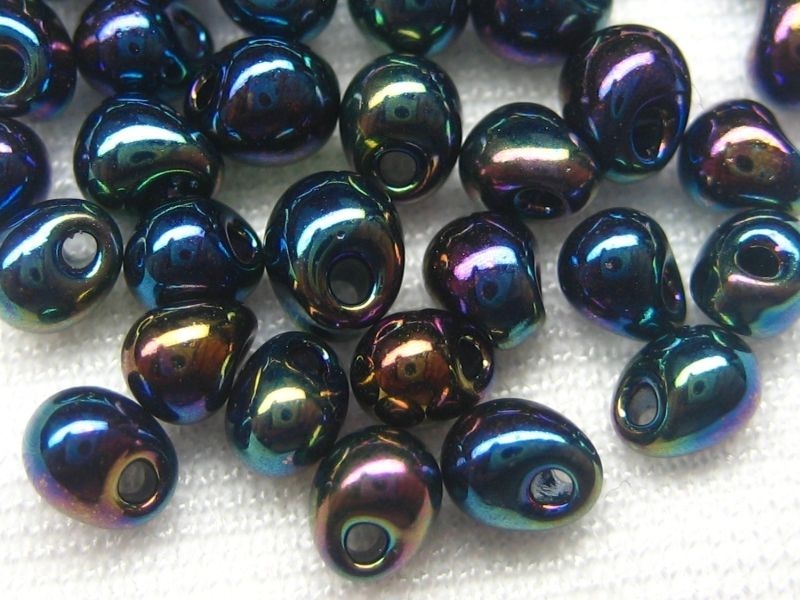 10g Miyuki Drop Bead Met Varieg. Blue Iris