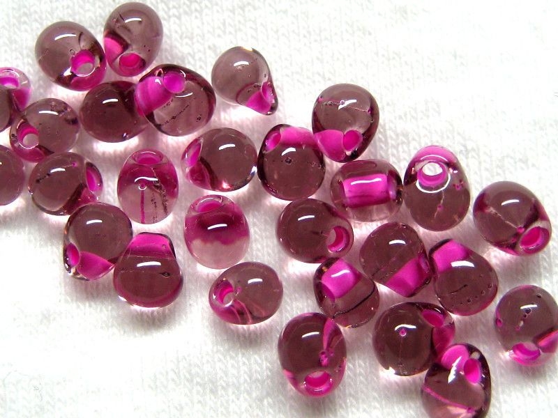 3,4 mm Drop Beads Miyuki Raspberry Amethyst 10g