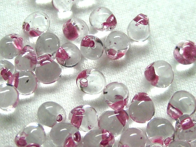 3,4 mm Drop Beads Miyuki Antique Rose Crystal 10g