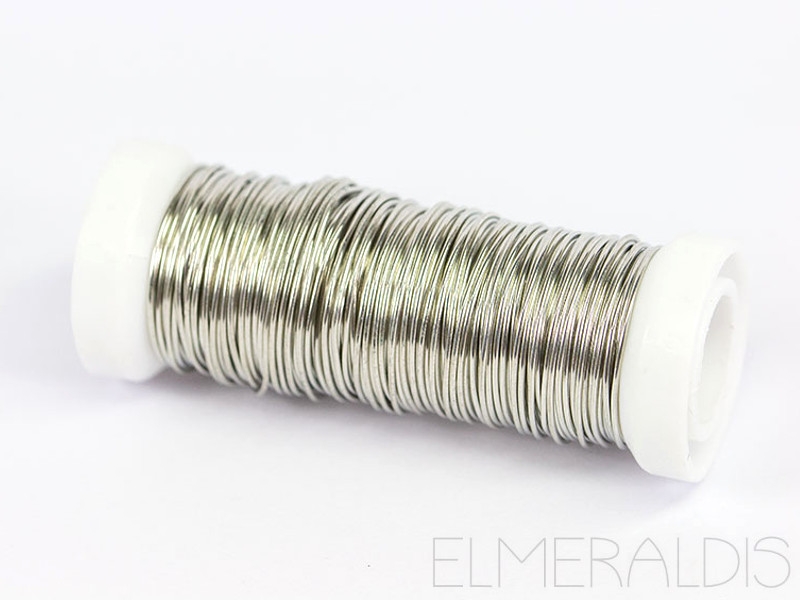 0,6mm Kupferdraht Silver Silber eloxiert 10m