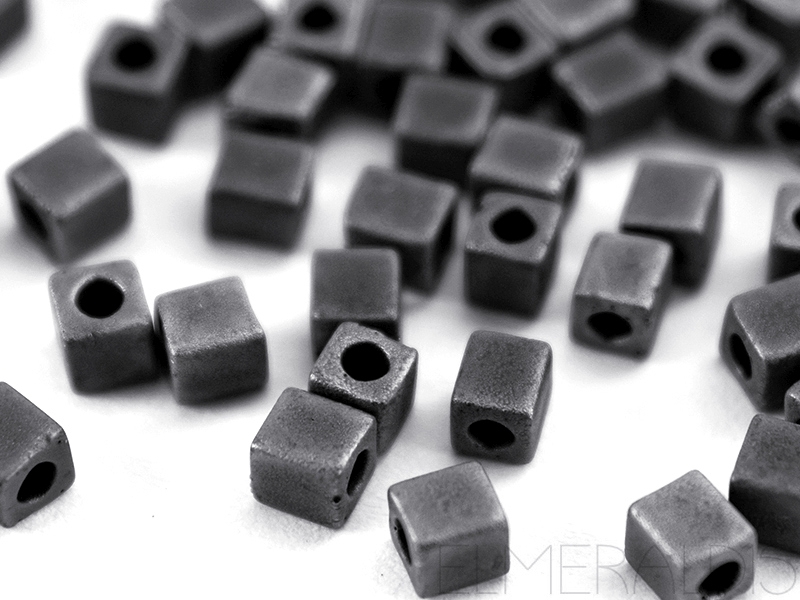 3mm MIYUKI Würfel Cubes Blue Gray Matte 10g