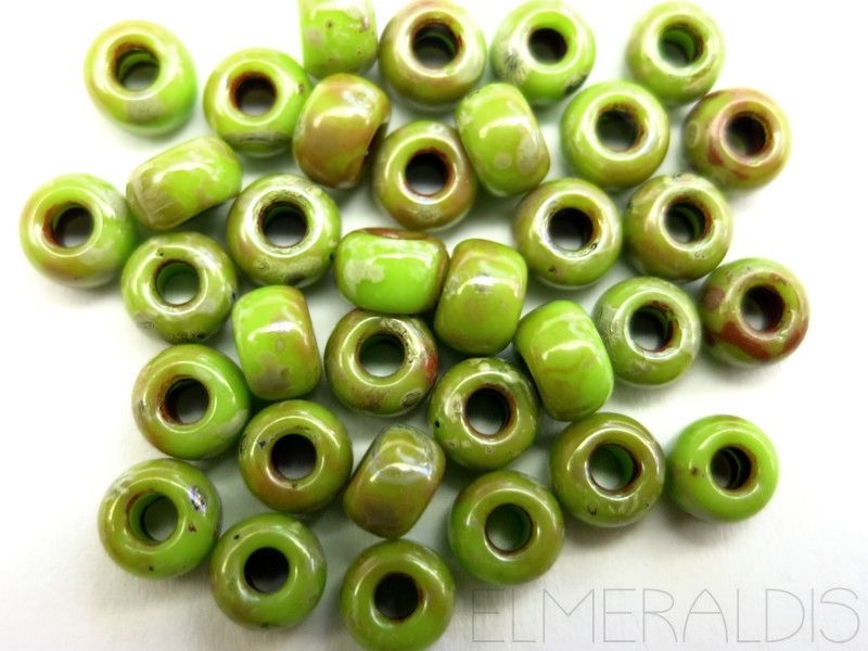 8/0 Rocailles Miyuki Chartreuse Picasso 10g