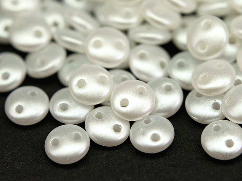 6mm CzechMates™ Lentil White Snow Pearl 5g ca. 40x