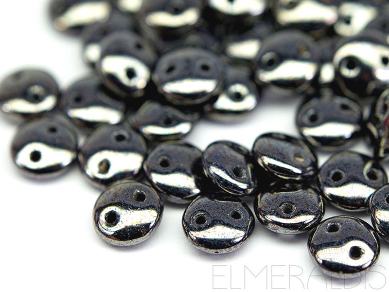 6mm CzechMates™ Lentil Hematite grau 5g ca. 40x