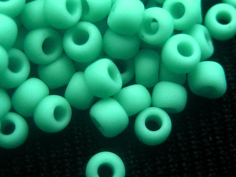 7/0 Rocailles Matubo™ Green Turquoise Matte türkis 10g